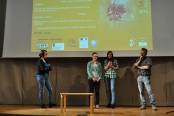 Audrey Tocco, Marieke Trasser, Marine Rivolet et Rolland Douzet lors des rencontre botaniques de Grenoble