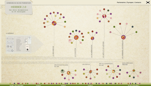 Page d'accueil du site Herbier 2.0 ( © Ex Nihilo - Look at sciences)