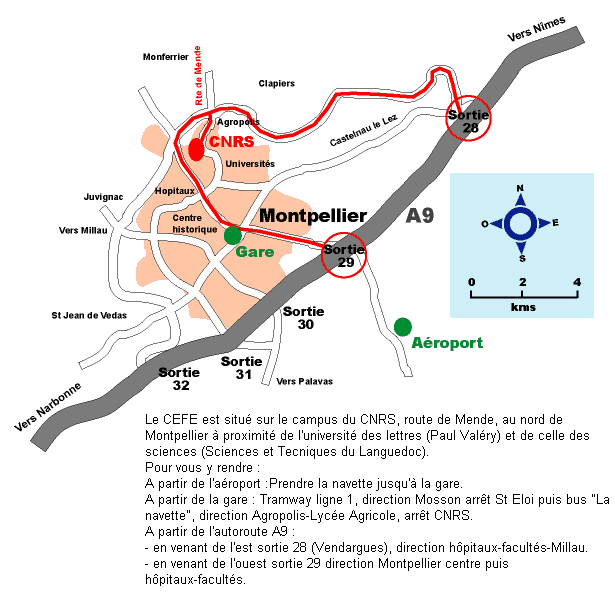 Plan d'accès par voiture