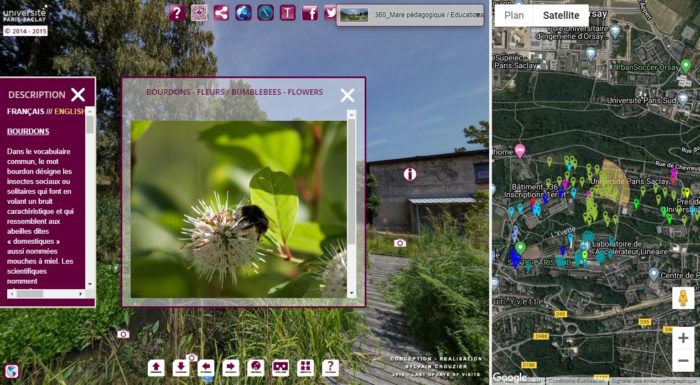 Capture d'écran de la visite virtuelle du Jardin botanique de l'Université Paris Saclay