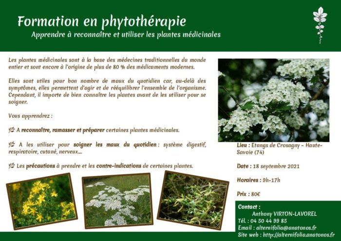 Formation en phytothérapie – Tela Botanica