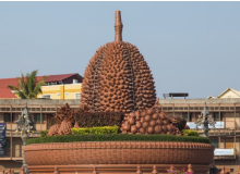 Rond-point au durion, ville de Kampot (Photo : Marcin Konsek / Wikimedia Commons CC BY-SA 4.0)