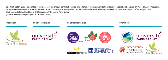 Liste des partenaires du MOOC Botanique 2