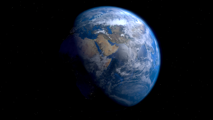 A render of the earth par Tesseract2 - CC BY-SA 3.0 Wikimedia Commons
