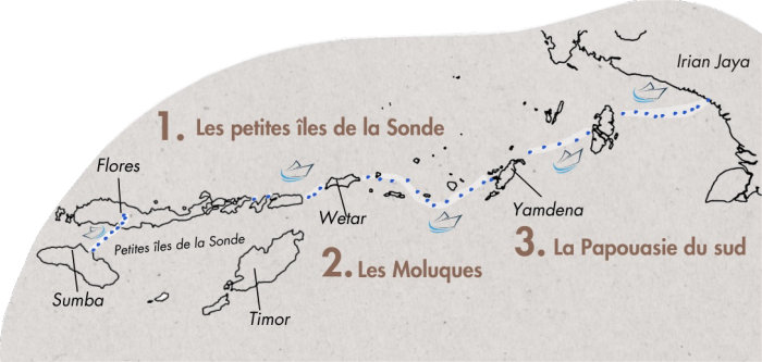 Trajet prévu par le jeune binôme : en tout, plus de 1700 km en bateau, à cheval, à moto et à pied seront parcourus.