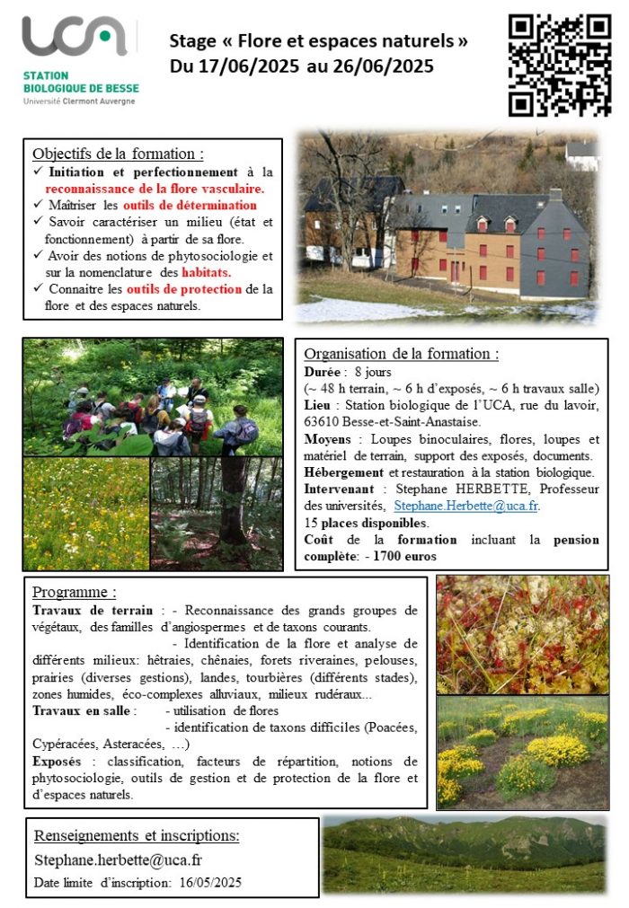 Formation flore et espaces naturels