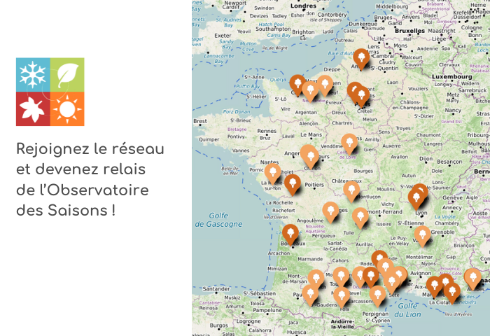 Carte des relais de l'Observatoire des Saisons